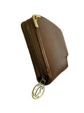 Cartier Tobacco Leather Zip Wallet