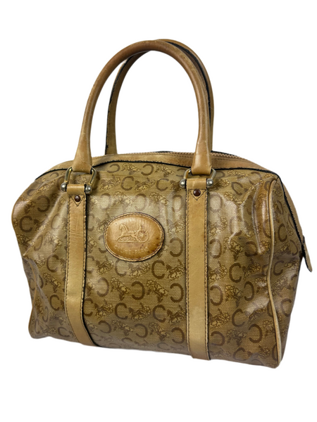 Celine Macadam Leather Boston Bag