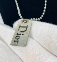 Dior Dog Tag Necklace