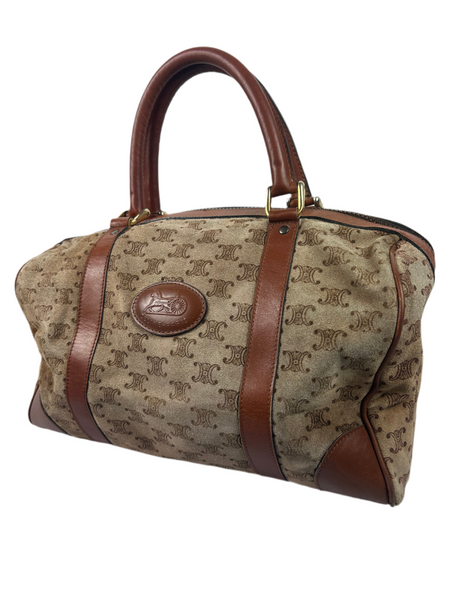 Celine Macadam Canvas Boston Bag