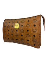 MCM Cognac Leather Clutch Bag