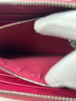 Dior Pink Leather Zippy Wallet