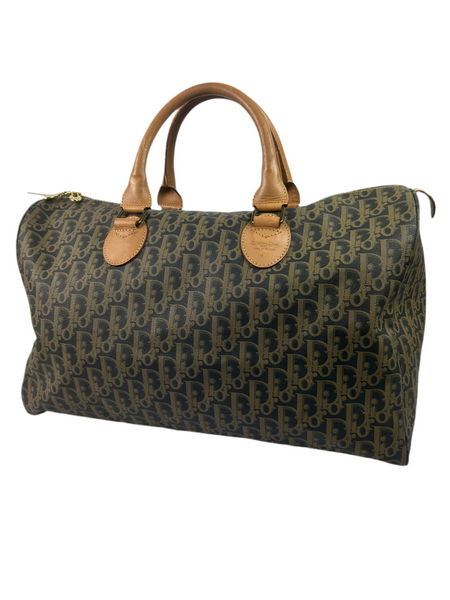 Dior Green Trotter Leather Duffle Bag