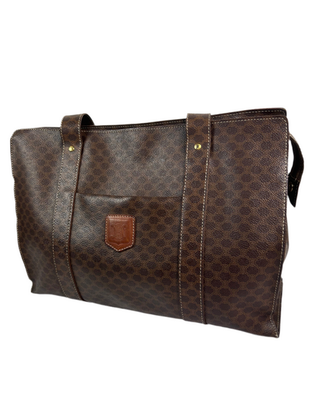 Celine Macadam Leather Large Tote