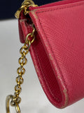 Prada Saffiano Metal Peonia Cles Wallet