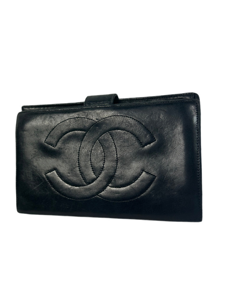 Chanel CC Leather Long Wallet
