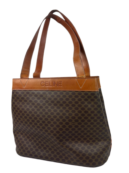 Celine Macadam Leather Shoulder Bag