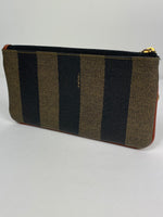 Fendi FF Striped Leather cosmetic bag