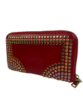 Miu Miu Studded Leather Zippy Wallet