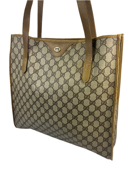Gucci GG Monogram Leather Tote Bag
