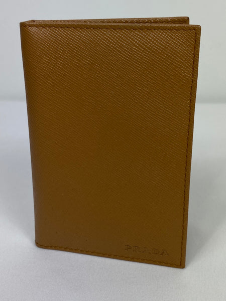 Prada Brown Leather Logo Card holder