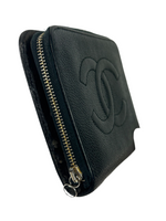 Chanel CC Caviar Leather Zippy Wallet