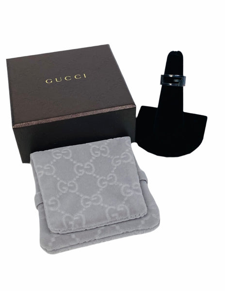 Gucci .925 Silver G Ring Size 10