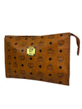MCM Cognac Leather Clutch Bag