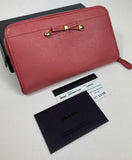 Prada Saffiano Chic Leather zippy wallet