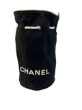 Chanel Black Canvas Drawstring Bag