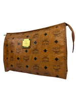 MCM Cognac Leather Clutch Bag