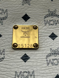 MCM White Leather Clutch Bag