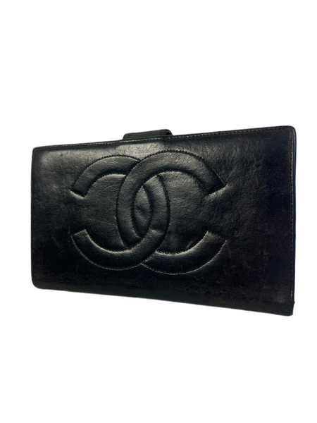 Chanel CC Leather Long Wallet