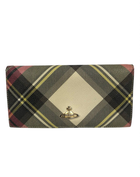 Vivienne Westwood Tartan Orb Long Wallet