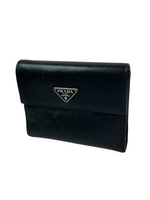 Prada Tessuto Leather Trifold Wallet