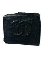 Chanel CC Caviar Leather Zippy Wallet