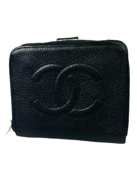 Chanel CC Caviar Leather Zippy Wallet