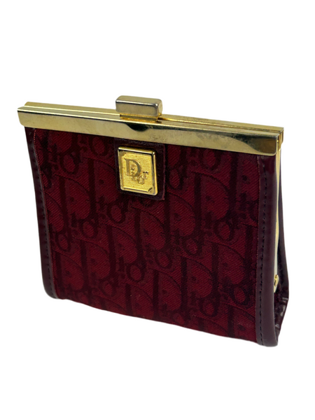 Dior Red Trotter Leather Coin Pouch