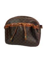Celine Macadam Leather Bow Crossbody Bag
