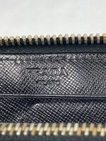 Prada Tessuto Gold Nylon Zippy Wallet