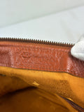 MCM Cognac Leather Boston Bag