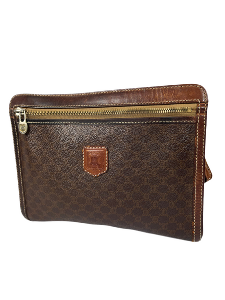 Celine Macadam Leather Clutch Bag