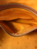 MCM Cognac Leather Boston Bag