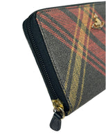 Vivienne Westwood Tartan Orb Zippy Wallet