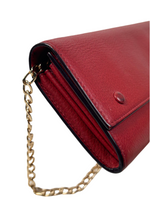 Celine Red Leather Wallet on Chain