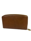 Cartier Tobacco Leather Zip Wallet