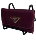 Prada Tessuto Nylon Burgundy key holder