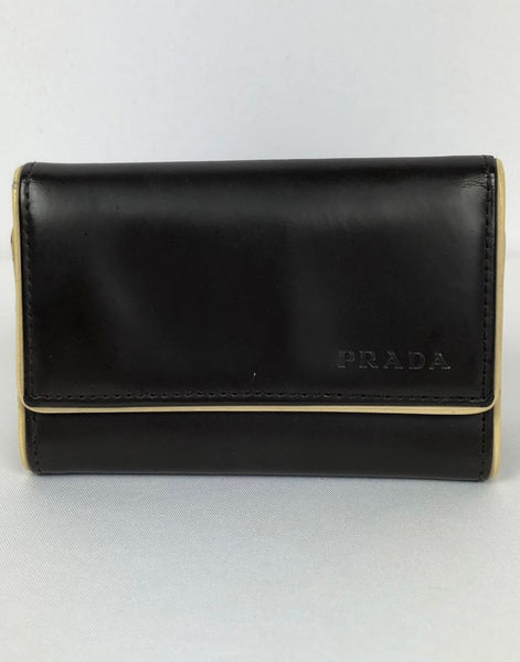 Prada Leather Logo Key Holder