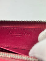 Dior Pink Leather Zippy Wallet