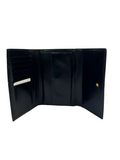 Bvlgari Black Leather Trifold Wallet