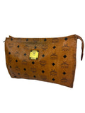 MCM Cognac Leather Clutch Bag