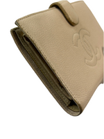 Chanel CC Caviar Leather Long Wallet
