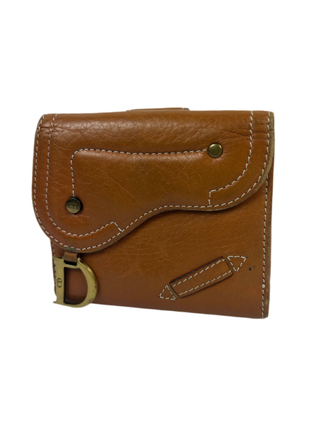 Dior D Buckle Leather Bifold Wallet