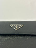 Prada Tessuto Leather Trifold Wallet