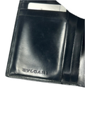 Bvlgari Black Leather Trifold Wallet