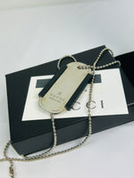 Gucci .925 Silver Dog Tag Necklace
