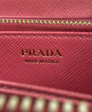 Prada Tessuto Triang Leather Zippy Wallet