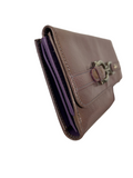 Ferragamo Purple Leather Long Wallet