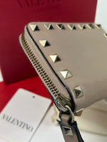 Valentino Studded Leather Zippy Wallet