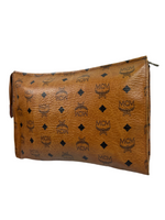 MCM Cognac Leather Clutch Bag